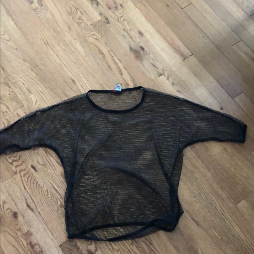 Black see through hole top